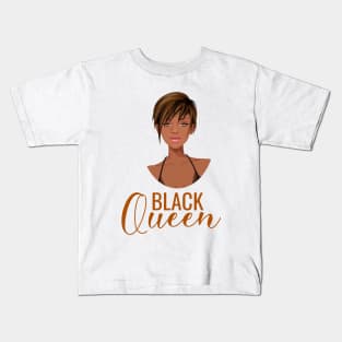 Black Queen, Black Woman, African American Woman Kids T-Shirt